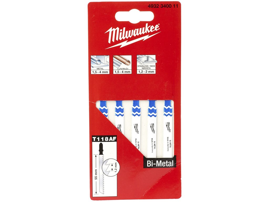Stiksavblad T118AF 55/1,2 mm pk/5 Milwaukee