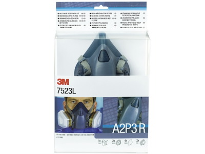 3M halvmaske 7503 sampak inkl.  filtre