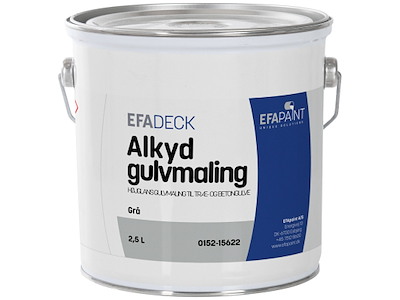EFAdeck Alkyd gulvmaling grå 10 ltr.