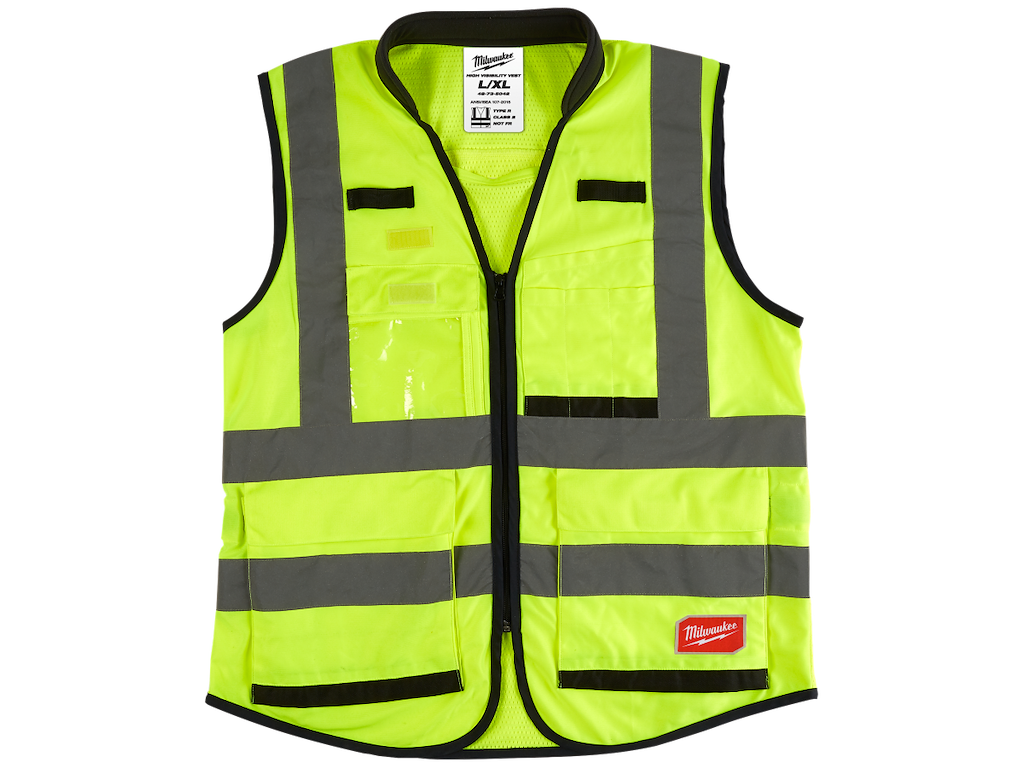Sikkerhedsvest Premium m/15 lommer Hi-Vis Milwaukee