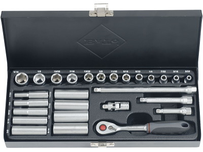 Topnøglesæt 1/4" tommer B-S1307 Bato