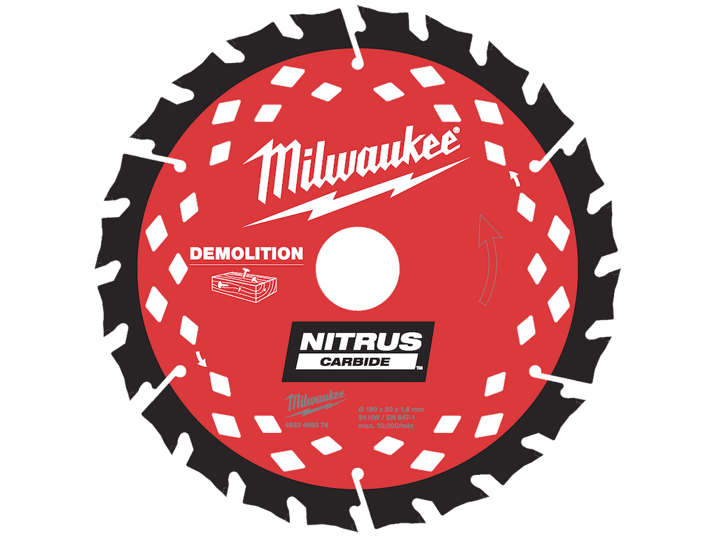 Rundsavklinge PWD 190×30×1,6mm 24ATB Milwaukee