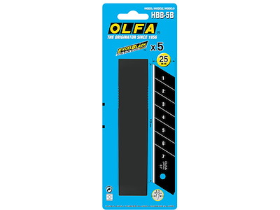 Olfa knivblad 25mm HBB-5B sort HD pk/5