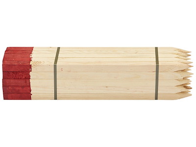 Afsætningspæl fyrretræ m/rød top 25×25×900 mm