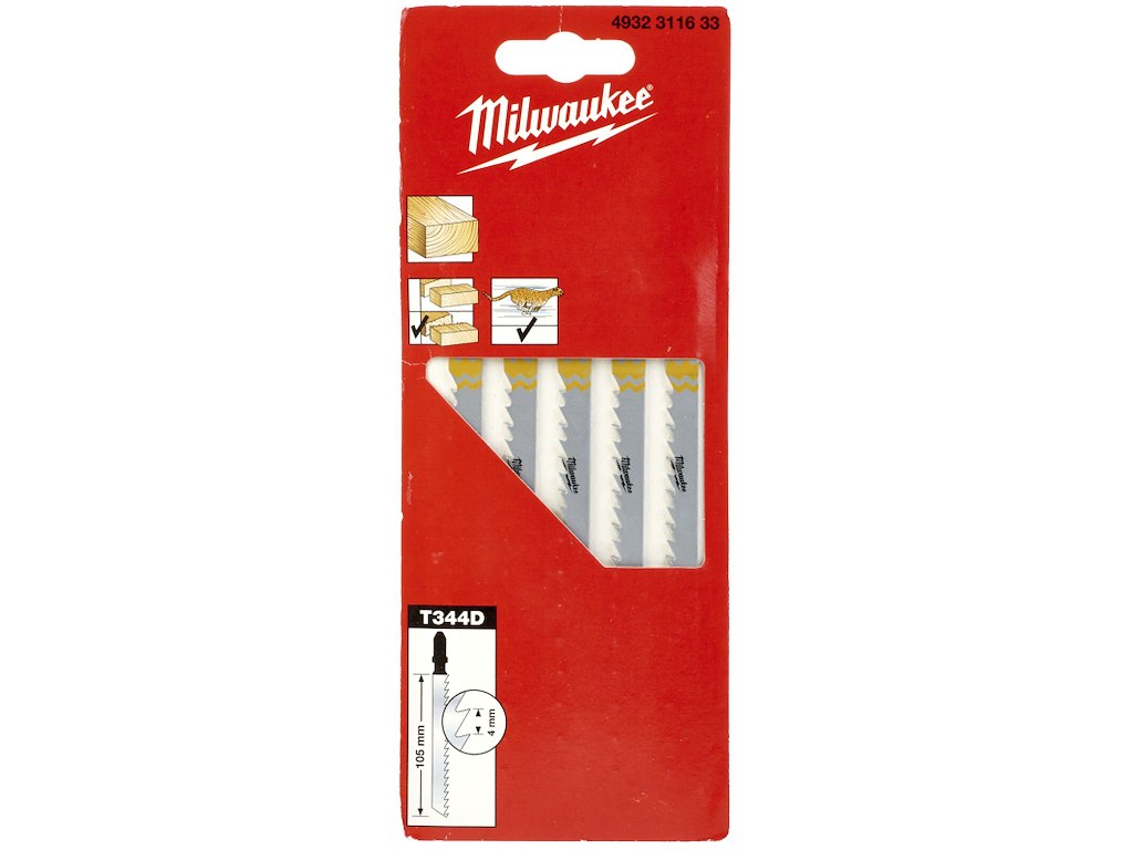 Stiksavblad T344D 105/4mm pk/5 Milwaukee