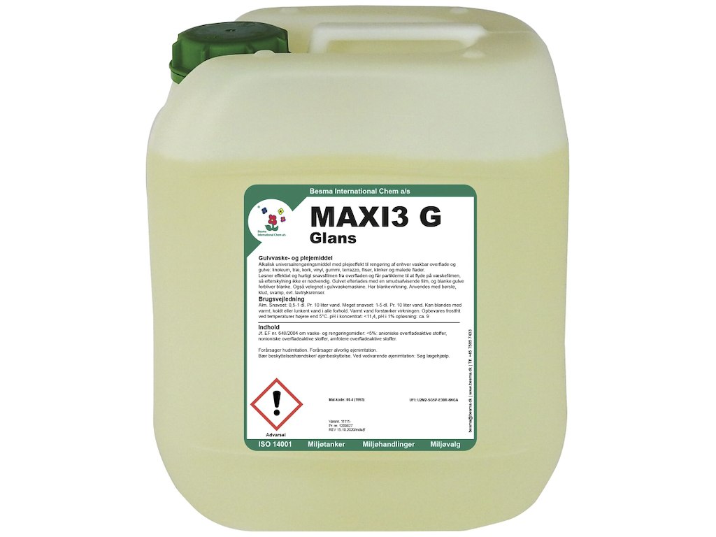 Maxi3 G gulvvaske-/plejemiddel 5 ltr Besma