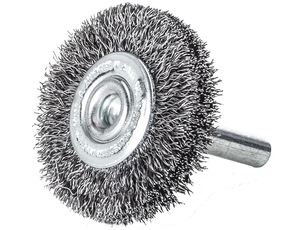 Lessmann Skivebørste 6mm skaft ø70×13mm stål 0,30mm