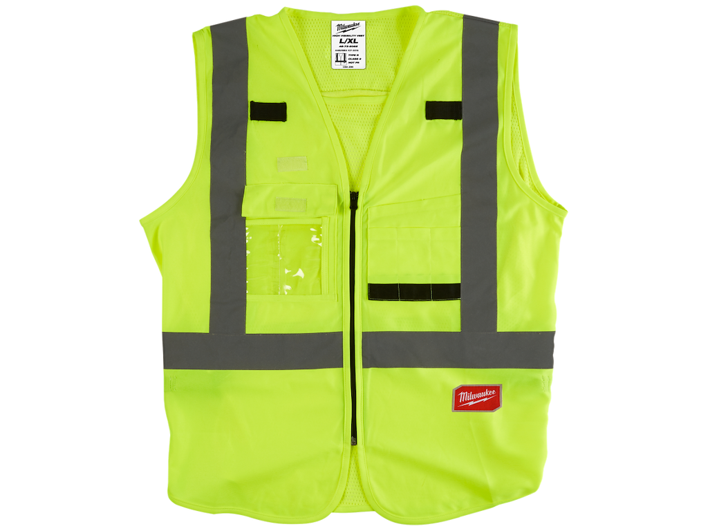 Sikkerhedsvest m/10 lommer Hi-Vis Milwaukee
