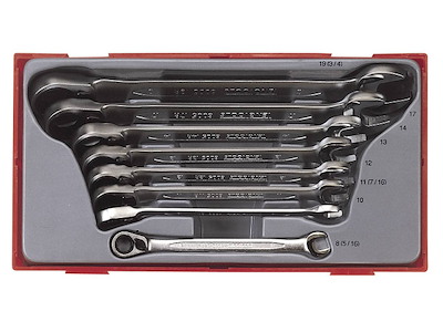 Ringgaffelnøglesæt m/skralde TT6508R Tengtools