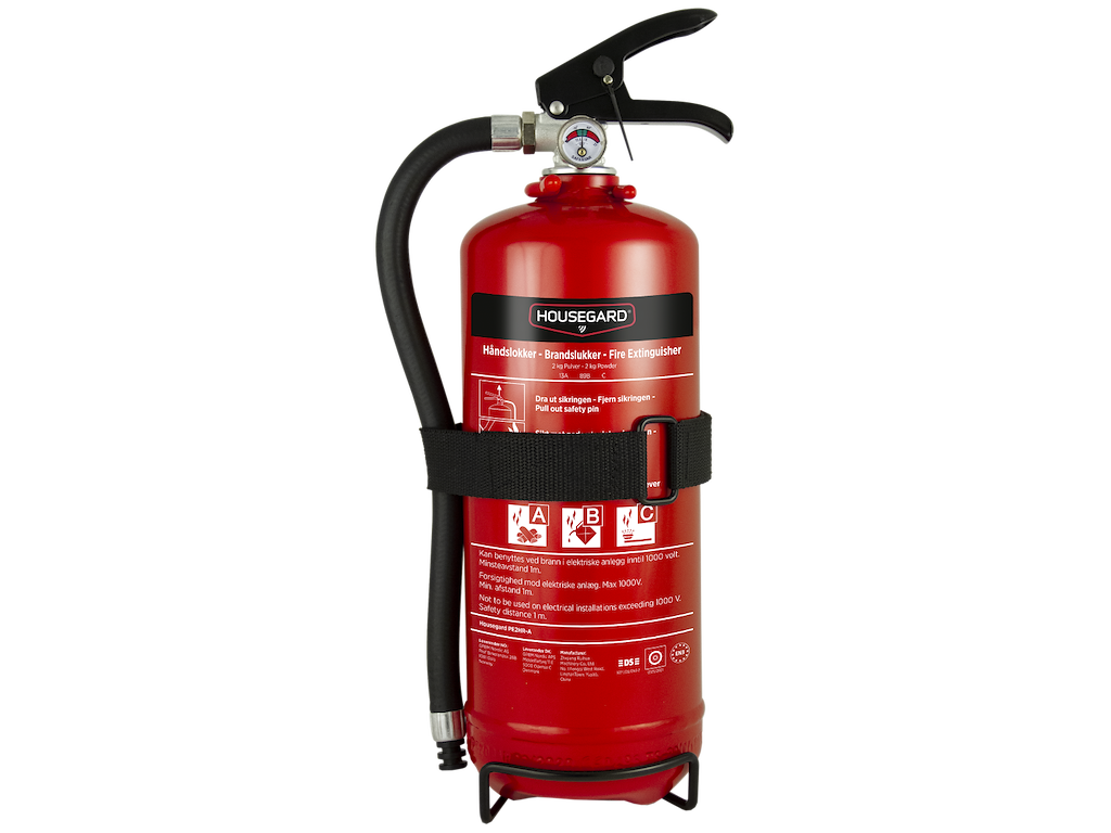 Housegard pulverslukker 2kg PE2HR-A, 13A-89B-C