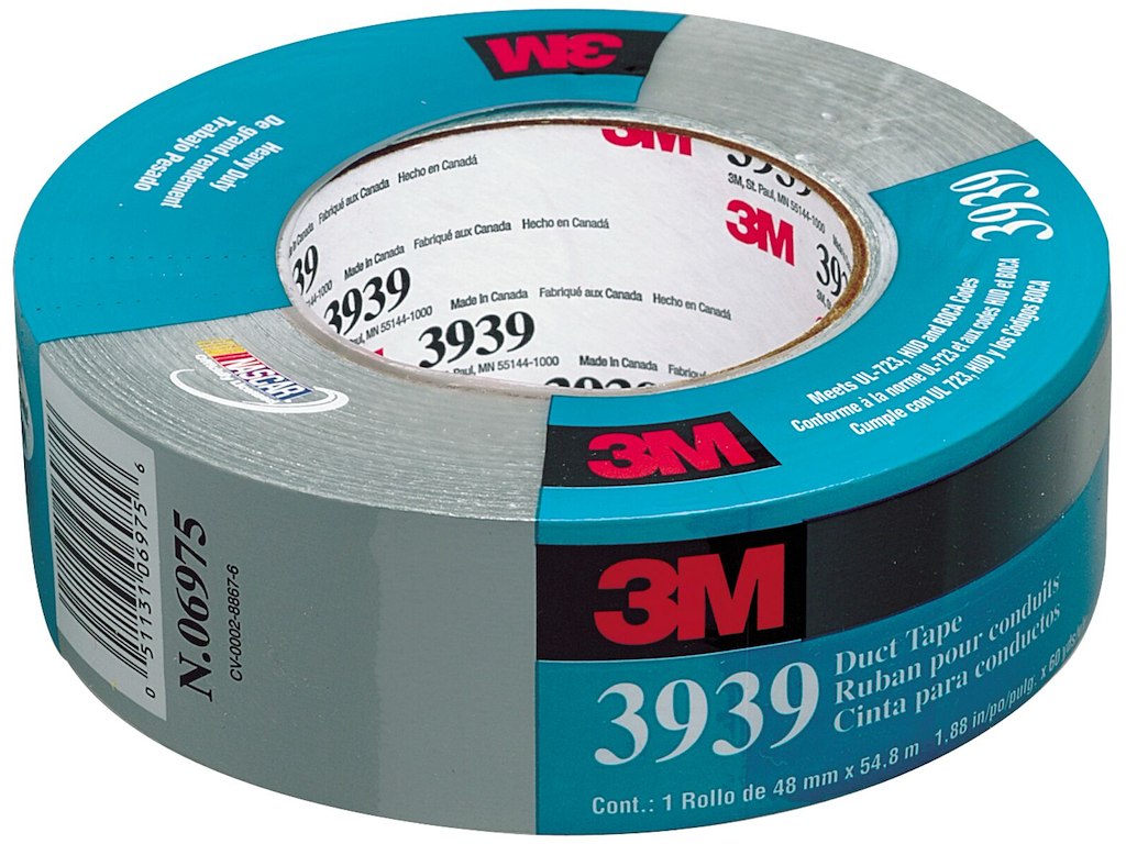 Lærredstape 3939 sølv 48mm×55m 3M