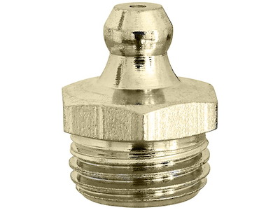 Smørenippel H1 lige, messing, 1/8" R Kabi