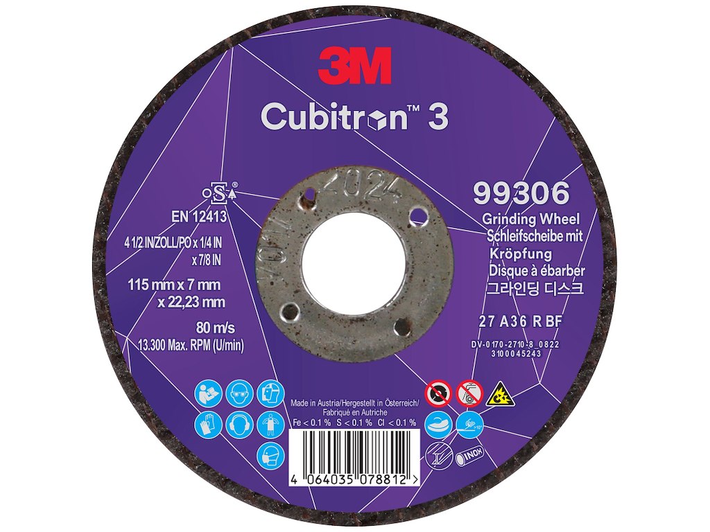 3M Cubitron 3 skrubskive T27 115×7mm
