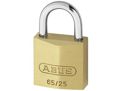 Hængelås 65/25 messing/stål, enslukkende grp. 251 ABUS