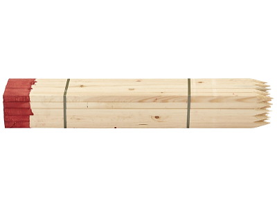 Afsætningspæl fyrretræ m/rød top 25×25×900 mm