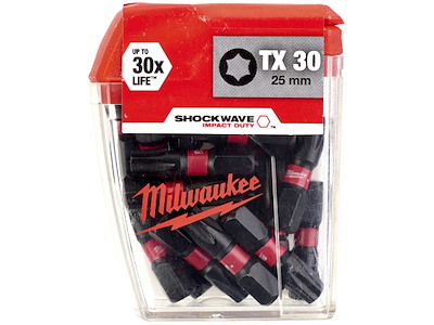 Slagbits Shockwave Impact Duty TX30×25mm pk/25 Milwaukee