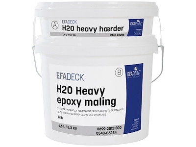 Efadeck H2O Heavy Grå m/hærder 8 ltr.