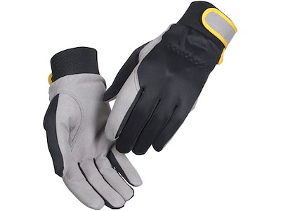 Arbejdshandsker slip-on grå kunstlæder 5073 str. 8