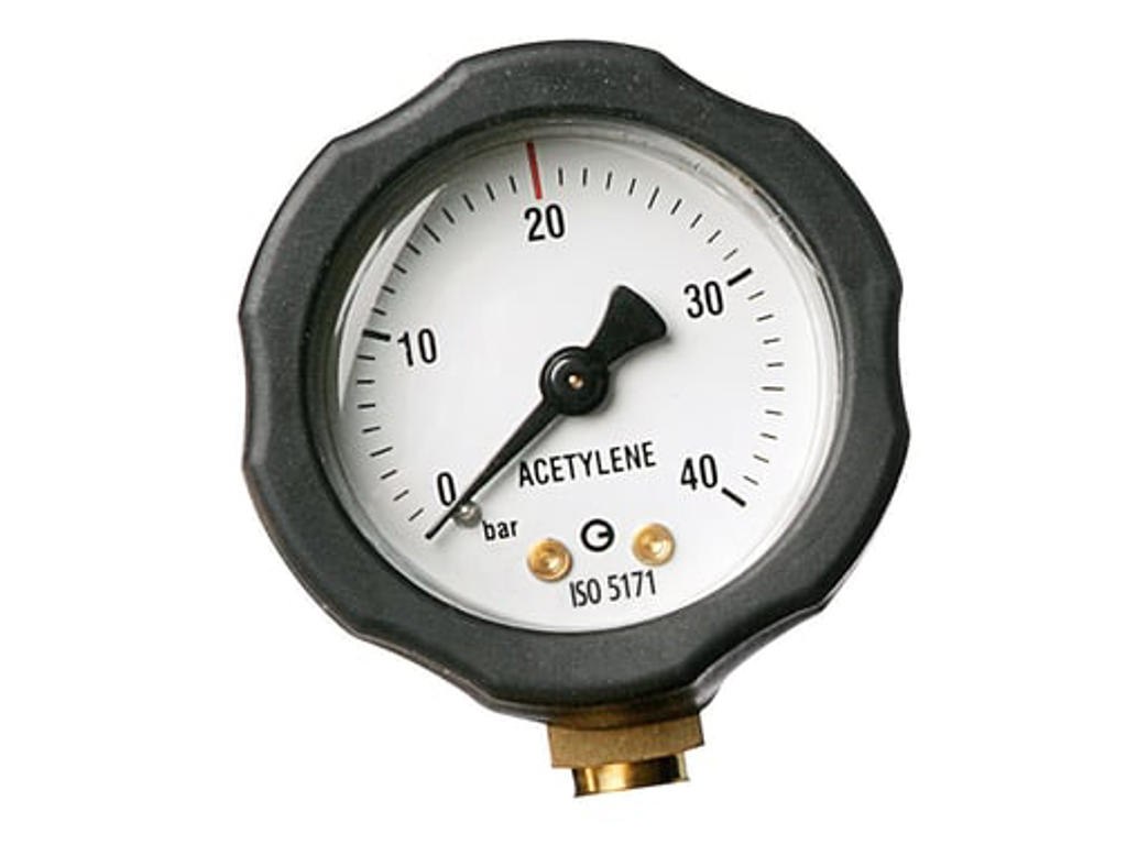 Indholdsmanometer Acetylen 0-40 bar AGA