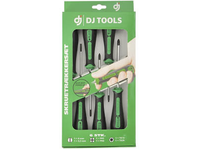 DJ TOOLS skruetrækkersæt, 6 stk, kærv/PH