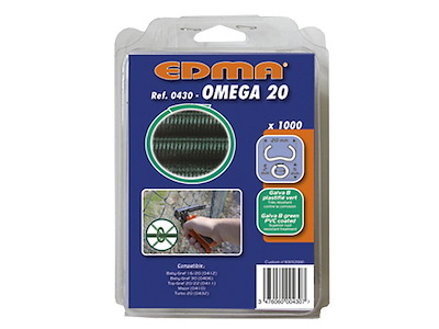 EDMA Clips Omega 20 grøn 1000 stk
