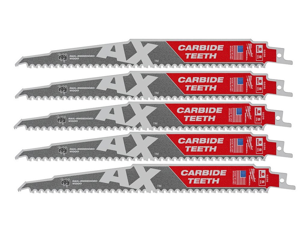 Milwaukee Bajonetsavblad The AX Carbide 230×5tpi, 5 stk.