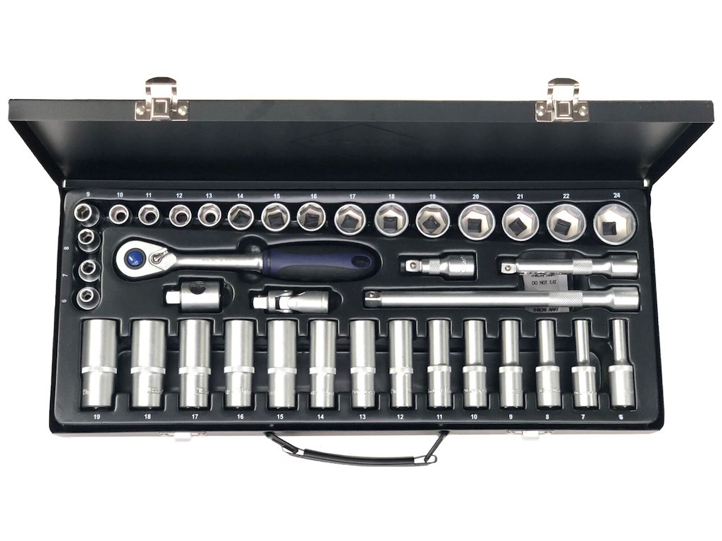 Topnøglesæt 3/8" mm 38 dele 1212 Bato