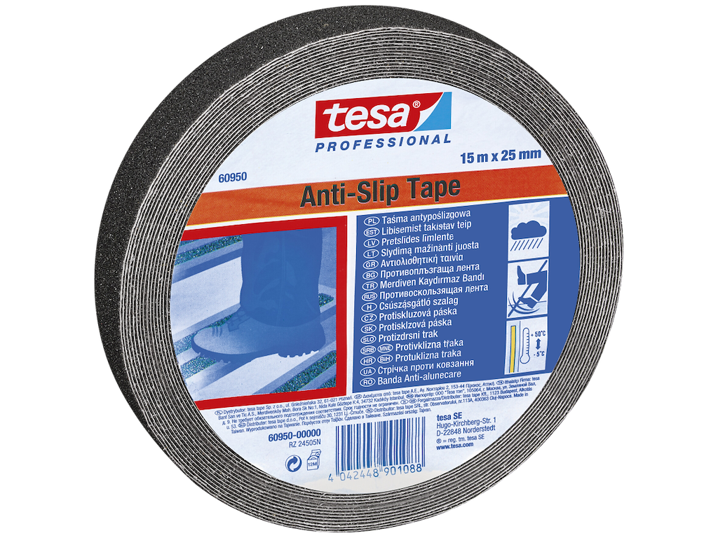 Tesa 60950 skridsikker tape sort 25mm×15m