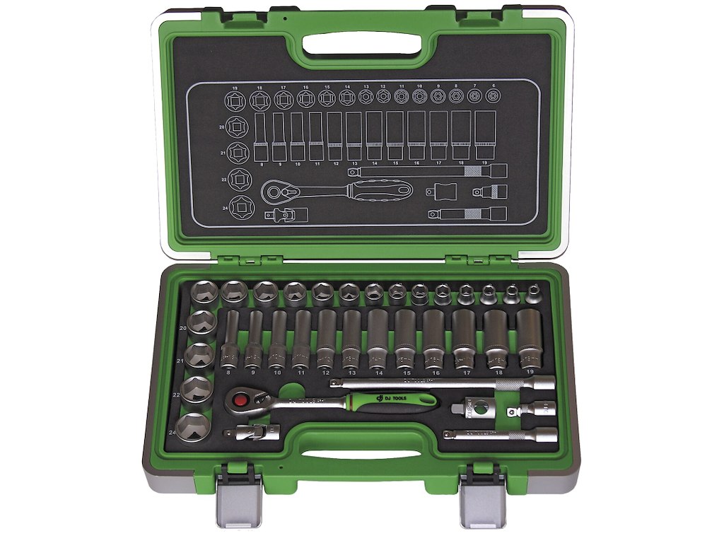 DJ TOOLS topnøglesæt 3/8" 36 dele