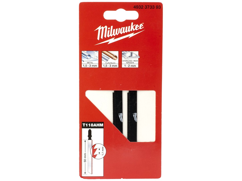 Stiksavblad T118AHM 50/1,1mm pk/2 Milwaukee