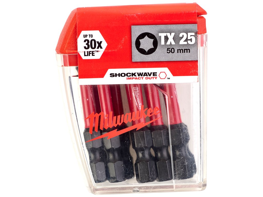 Slagbits Shockwave Impact Duty TX25×50mm pk/10 Milwaukee