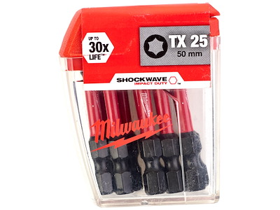 Slagbits Shockwave Impact Duty TX25×50mm pk/10 Milwaukee