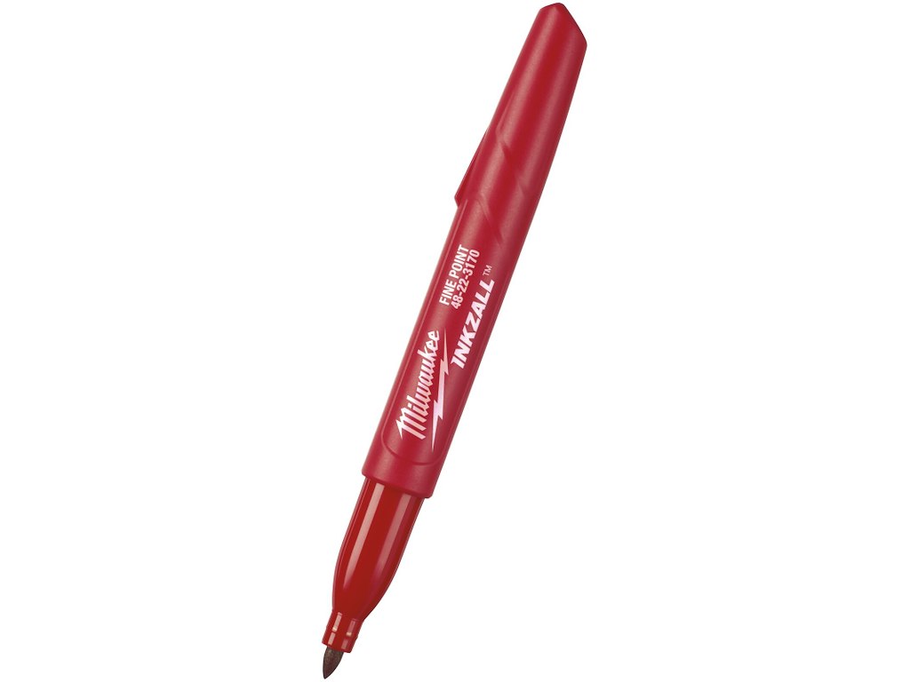 Inkzall speedmarker, fin spids, rød Milwaukee