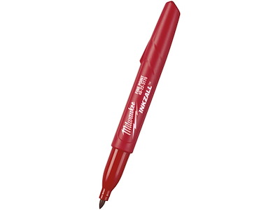 Inkzall speedmarker, fin spids, rød Milwaukee