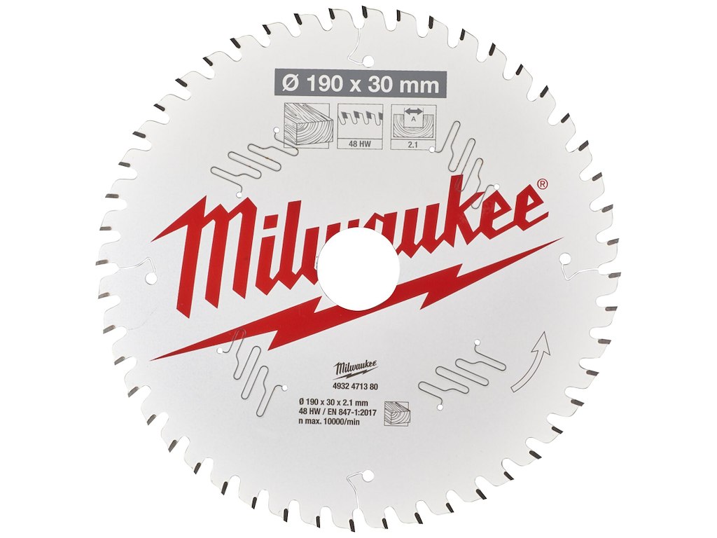 Rundsavklinge PW 190×30×2,1mm 48ATB Milwaukee