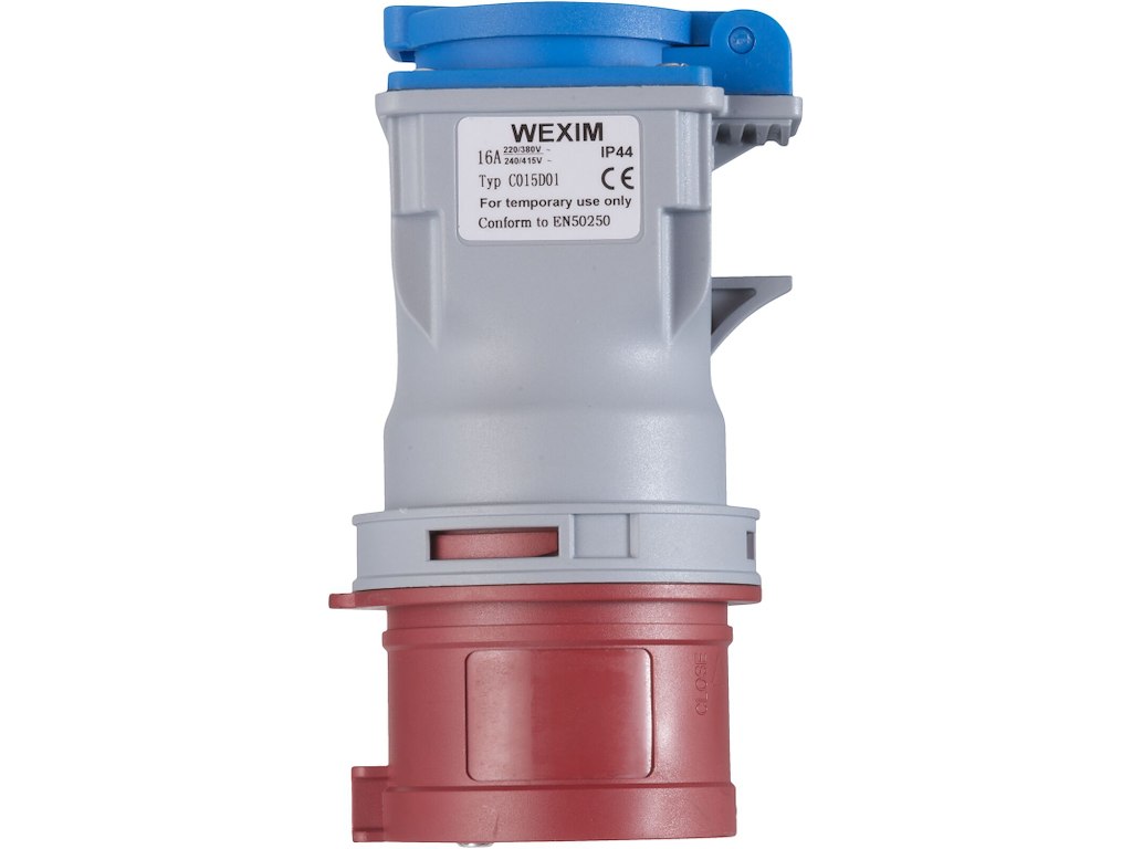 CEE adapter 400V/16A til DK 230V