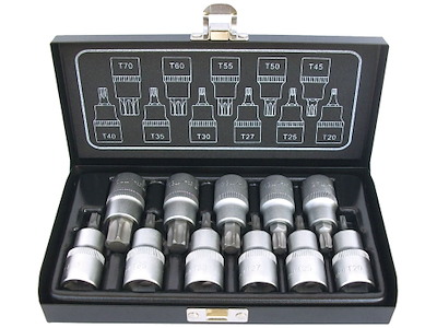 Stifttopsæt 1/2" TX20-TX70 11 dele Bato