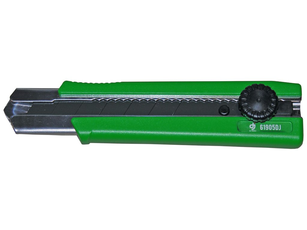 DJ TOOLS kniv m/skruelås, 25mm sort knækblad