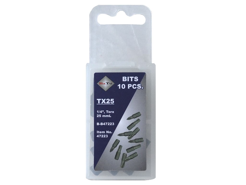 Bits 1/4" TX15 L:25 mm pk/10 Bato