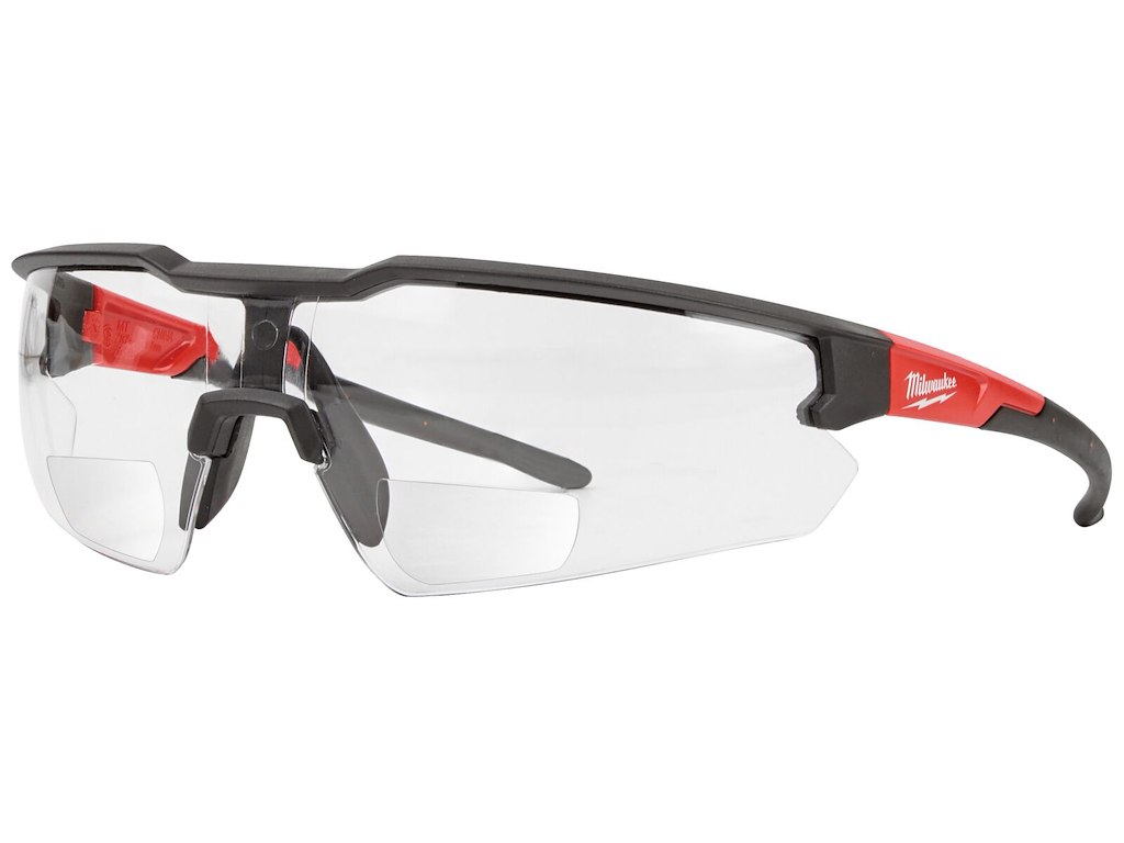 Sikkerhedsbrille m/styrke +2,0 klar glas Milwaukee