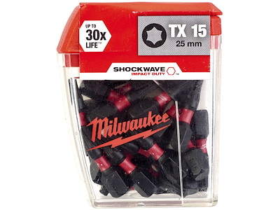 Slagbits Shockwave Impact Duty TX15×25mm pk/25 Milwaukee