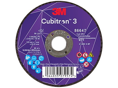 3M Cubitron 3 skæreskive T41 125×1,0mm
