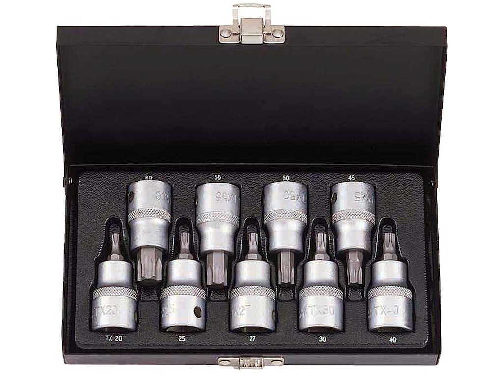Stifttopsæt 1/2" 4kt, TX 20-60, 9 dele
Bato