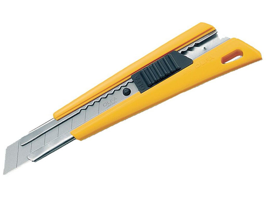 Olfa kniv m/bræk-af blad 18mm, sidelås