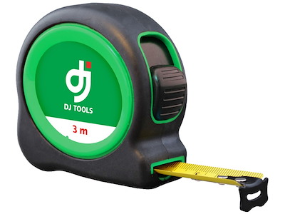 DJ TOOLS båndmål 3 mtr. AP kl. II stål/ABS-hus