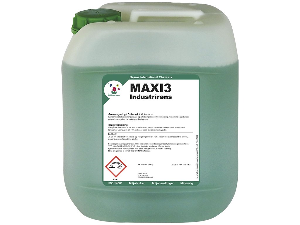 Maxi3 Industrirens grovrengøringsmiddel 20 ltr