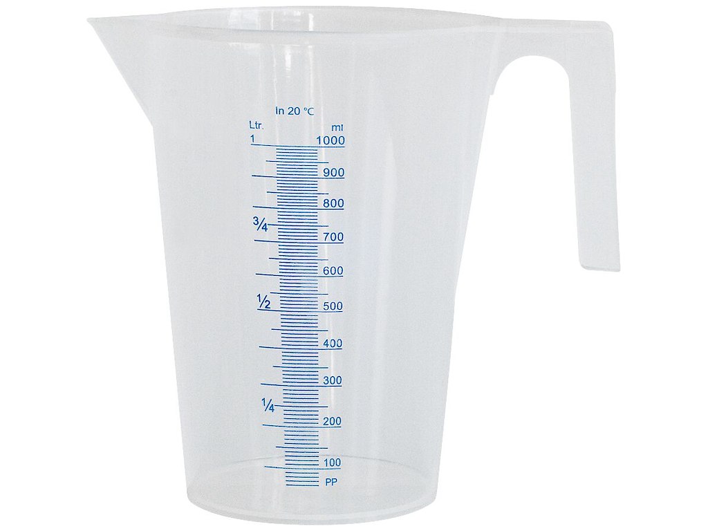 Kabi Målebæger transparent PP 1,0 ltr