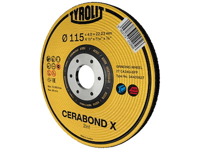 Tyrolit Skrubskive Cerabond X 27E ø115×7 CA24Q-BFP Premium