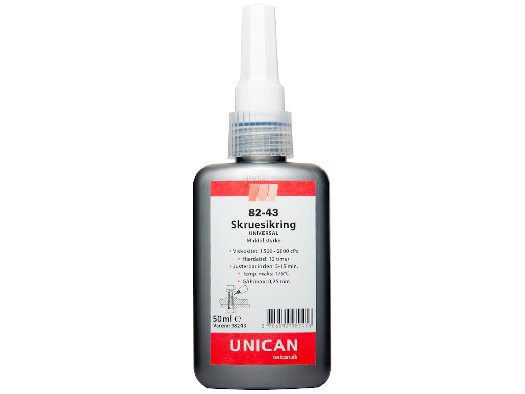 Unican 82-43 skruesikring middel styrke 50ml