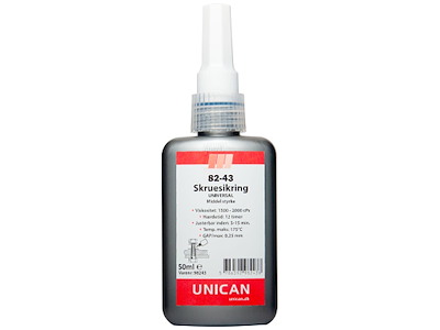 Unican 82-43 skruesikring middel styrke 50ml